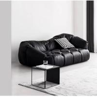 ราคา Bunise โซฟา โซฟาหนังแท้ 3ที่นั่ง มีพนักพิง เบาะนุ่ม คุณภาพดี สร้างสรรค์ โซฟาสีดำ BU0043 Genuine Leather Sofa 270 X 115 X 70CM (20132592523)