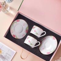 ราคา ชุดของขวัญแก้วกาแฟ พร้อมกล่องลายดอกไม้สวยงาม 1 กล่องบรรจุ 2 ชุด (20315468164)