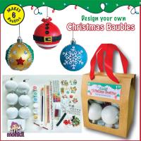 ราคา DIY 6 X Christmas Bauble Kit Kids arts Crafts Christmas DIY craft kits Kids DIY crafts for kids Crafts toys Christmas gift Kids Stocking filler craft DIY diy kits for kids (16926810917)