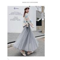 ราคา Top show พร้อมส่ง COD กระโปรงยาว กระโปรงแฟชั่นหญิง เอวยางยืด ผ้าตาข่าย กระโปรงผ้ามุ้ง จีบรูด สีพื้น กระโปรงมุ้งยาว (19420627611)