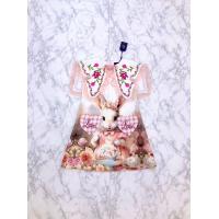 ราคา Pop up Bun Dress เดรสสั้นทรงปล่อย พิมพ์ลายน้องกระต่าย ปกขาวปักลายดอกไม้ แต่งขอบลายลูกไม้สีชมพูกระเป๋ามีซิปใช้งานได้จริง (21278818796)