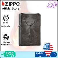 ราคา Zippo Deer In The Woods Design Black Ice Pocket Lighter Zippo 49059น้ําแข็งสีดํา ไฟแช็กไม่มีเชื้อเพลิงภายใน (11114480619)