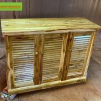 ราคา CPG ตู้วางรองเท้าไม้สัก 45 120สูง90CM ตู้วางทีวี ตู้วางรองเท้า ตู้เก็บของ ตู้เอนกประสงค์ ตู้เก็บของในครัว สีสักธรรมชาติเคลือบเงา K 77 (8622753910)