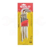 ราคา ประแจ หกเหลี่ยม SOLO รุ่น 910 ประแจแอล กุญแจหกเหลี่ยม 9 ตัวชุด CRV 6เหลี่ยมT หัวบอล ประแจSolo ประแจดาว ปะแจหกเหลี่ยมโซโล (18832203464)