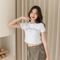 ราคา JARINYA เสื้อยืดครอปผ้าเนื้อเด้ง งานปักเพชร สกรีนกากเพชร สวยวิ้งๆ ไม่ย้วย ไม่หด ยับยาก ผ้าเกรดดีสุด (20422109382)