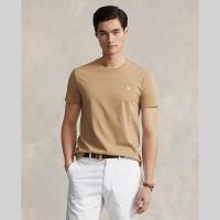 ราคา Sale Polo Ralph Lauren เสื้อยืดผู้ชาย Tee Custom Slim Fit Jersey Crewneck T Shirt รุ่น MNPOTSH1N821869 สีเบจ (20809253410)