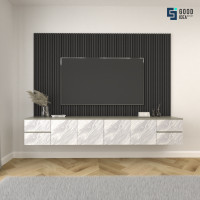 ราคา Good Idea Outlet ชั้นวางทีวี แขวนผนัง พร้อมตู้วางของ ยาว 2 4 เมตร สไตล์ โมเดิร์น รุ่น New Dominic (20869942947)