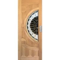 ราคา WOOD OUTLET คลังวัสดุไม้ ประตูไม้เนื้อแข็ง กระจกนิรภัย รุ่น VANDA 09 ขนาด 80x200 cm ราคาต่อบาน ประตูคู่หน้าบ้าน งานไม้ พร้อมกระจกนิรภัย บานสำเร็จ ติดตั้งง่าย ใช้งานได้ยาวนาน solid wood door with tempe