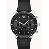 ราคา Emporio Armani AR11243 43mm Mens Chronograph Black Leather Watch (18330957043)