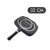 ราคา กระทะ 2 ด้าน กระทะอเนกประสงค์ กระทะเทฟล่อน กระทะปิ้ง ย่าง อบ ทอด กระทำอาหาร กระทะเทปล่อน ทำอาหารไม่ติดกระทะ ATLANTIC SHOP (17241147679)