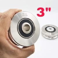 ราคา ล้อประตูรั้ว สแตนเลส จำนวน 1 ชิ้น มีให้เลือก ขนาด 2 2 5 3 และ 4 นิ้ว ร่อง U ล้อสแตนเลส ล้อประตู ร่องกลม เพลากลม (16905664666)