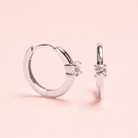 ราคา Grace Fine Jewelry ต่างหูห่วงทองแท้9K Classic With White Sapphire Small size (10287229469)