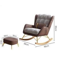ราคา โมเดิร์นโยกเก้าอี้บ้านสบายโซฟาห้องนอนสำหรับผู้ใหญ่ Recliner นุ่มเก้าอี้นวม Nordic ระเบียงเก้าอี้เฟอร์นิเจอร์ เก้าอี้โยกหรูน้ำหนักเบา (19485134007)