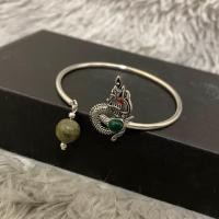 ราคา กำไลพญานาคหินถูกหวย โชคลาภเงินทอง ขนาดฟรีไซส์ (20478929211)