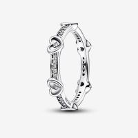ราคา 925 Sterling Silver Radiant Sparkling Hearts Ring Zircon Stone Valentine Gift Jewelry For Girlfriend (21028907489)
