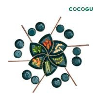 ราคา ออก E Tax ลดหย่อนภาษีได้ COCOGU Ceramic Dinnerware Flower set ชุดจานชามเซรามิก 24 ชิ้น คละสี (16712897176)