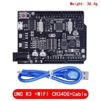 ราคา 1Set UNO R3 Official Box ATMEGA16U2 UNO WiFi R3 MEGA328P Chip CH340G For Arduino UNO R3 Development Board WeMos ESP8266 (19740479676)