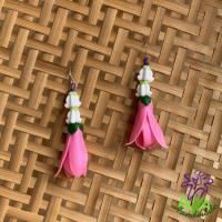 ราคา ต่างหู ต่างหูดอกไม้ ดอกจำปี ดินปั้น เครื่องประดับ (1746728801)