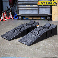 ราคา Greener Ramp รองล้อยกรถ ทางลาดรถยนต์ RhinoRamps Vehicle Ramp Max Pair 1 คู่สีดำ 2500 กก หนักรถทางลาดยาว 900 มม ลื่นทำงานทางลาดรถน้ำมันเปลี่ยนซ่อมบำรุงรักษาแจ็คลิฟท์เครื่องมือ (20250592736)