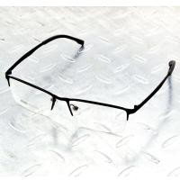 ราคา สี่เหลี่ยมผืนผ้าครึ่งขอบ Titanium Alloy Simple Business สไตล์ผู้ชายสีดำกรอบแว่นตากรอบแว่นตา Eyeframe Eyewear (16527815286)