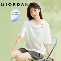ราคา GIORDANO ผู้หญิง โปโลผ้าฝ้ายแท้ถักผ้าสองด้าน ปกปักหมีแพนด้า แขนสั้น Free Shipping 05313395 (17465220499)