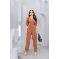 ราคา WF JL13 จั้มสูทขายาว ไขว้หน้า ผ้ายืดทั้งตัว มีไซส์สาวอวบ M36 40 L40 44 ชุดผู้หญิง ชุดสาวอวบ ชุดออกงานหรูๆ ชุดทำงาน แฟชั่นผู้หญิง 2022 (14022096525)