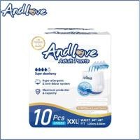 ราคา มีรับประกัน ผ้าอ้อมผู้ใหญ่ แพมเพิสผู้ใหญ่ Andlove แบบสวม ห่อ10ชิ้น สูตรใหม่ เก็บกลิ่นดีมาก ซึมซับแห้งเร็ว กางเกงผ้าอ้อม ไซส์ M L XL XXL แพมเพิส ผู้ใหญ่ ส่งไว ShopFusion (21070219919)