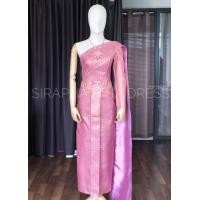 ราคา ชุดไทยศิวาลัย แขนเดี่ยว ชุดไทยแต่งงาน ชุดไทยราคาถูก (20800809211)