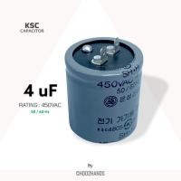 ราคา 4uF Capacitor คาปาซิเตอร์ 450Vac ตู้เย็น ตู้แช่ ตู้เชื่อม ปั้มน้ำ เครื่องฉีดน้ำ KSC TAIWAN (14313648374)