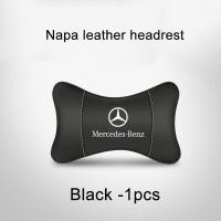 ราคา พนักพิงศีรษะแบบหนัง Napa รถหมอนรองเอวหมอนรองรับคอเหมาะสำหรับ Mercedes Benz W202 AMG W203 G63 C Coupe E200 GLB E E E200 GLC W204 GLA W124 W212 CLA180 G500 Vento A35 A180 CLS (20691174619)