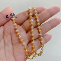 ราคา เงินแท้ 925 สร้อยคอเงินแท้ สองกษัตริย์ ลายเม็ดจีบ ขนาด 4 มิล (9459880703)