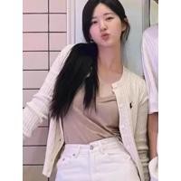 ราคา USA เสื้อโปโล เสื้อกันหนาว เสื้อสเวตเตอร์ถัก แฟชั่น แขนยาว freesize อก 34 44 สำหรับผู้หญิง polo ralph (21001325307)