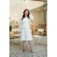 ราคา DR260 เดรสลูกไม้ขาว เสื้อผ้าพลัสไซส์ Plussize Fashion ชุดคนอ้วน แฟชั่นสาวอวบ (21314558395)