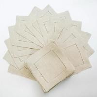 ราคา 6ชิ้นสีขาว Hemstitch ผ้ากันเปื้อนค็อกเทลผ้าเช็ดปากสำหรับงานแต่งงานลูกไม้ผ้าเช็ดปากตารางผ้าผ้าลินินผ้าฝ้ายผ้าเช็ดปาก (21171018818)