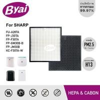ราคา แผ่นกรองเครื่องฟอกอากาศ Sharp รุ่น FU A28TA FP J30TA FP F30TA FP GM30B B FP JM30B และ KC F30TA W ยี่ห้อ Byai (3392194328)