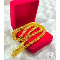 ราคา 087สร้อยคอลายกระดูกงูนิ่มหนัก2บาท แถมฟรีตะขอปั้ม งานทองหุ้มเคลือบหนาพิเศษคุณภาพได้มาตรฐานเกรดพรีเมียมเคลือบ (19197226736)