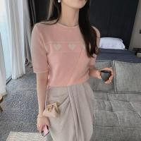 ราคา Ann Fashion เสื้อยืดไหมพรม เสื้อเที่ยว เสื้อยืดมินิมอล ผ้าไหมพรม ลายหัวใจ มีหลายสี เนื้อผ้าดีใส่สบาย 423 (17647517985)