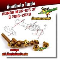 ราคา น็อตยึดท่อMSX 125 SF ปี2016 2021 1ชุด7ตัว น็อตสแตนเลสยึดท่อ หัวเจาะ น็อตยึดท่อ น็อตเลส น็อตทอง น็อตไทเท อะไหล่แต่งMSX น็อตชุดสี (6155364665)