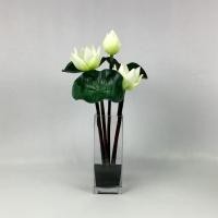 ราคา ดอกบัวปลอมพร้อมแจกัน แจกันดอกบัวประดิษฐ์ ดอกบัวบูชาพระ (9029985711)