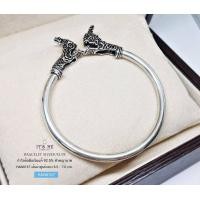 ราคา กำไลข้อมือเงินแท้ 92 5 หัวพญานาค แบบรมดำ โปร่ง แบบเปิด ข้อมือ 6 8 7 3นิ้ว เรือนเงินแท้ (8050344276)