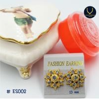 ราคา ต่างหูเพชรซีกชุบทอง ต่างหูชุดไทย ทองไมครอน ทองโคลนนิ่ง (13390373910)