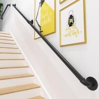 ราคา ราวสำหรับบันไดในร่มราวบันไดโลหะสีดำราวจับกันลื่นอุตสาหกรรมท่อเหล็กชุบสังกะสีติดผนังราวบันไดเหล็กสำหรับบันได (16552218605)