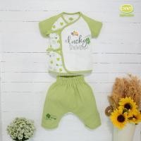 ราคา ชุดเสื้อผูกเด็กอ่อน Enfant Green ผ้ายืด Organic Cotton (18817784613)