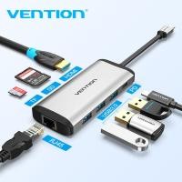 ราคา COD Vention Thunderbolt 3 Dock USB 3 0 Type C ถึง HDMI USB HUB RJ45 สำหรับ Macbook Pro M1 Nintendo Huawei P30 P20 Samsung usb c อะแดปเตอร์ (5304364717)