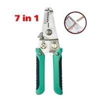 ราคา 7 in 1 คีมปอกสายไฟ เครื่องมือช่างไฟฟ้า คีมช่างไฟฟ้า คีมเอนกประสงค์ คีมตัดสายไฟ เครื่องปอกสายไฟ คีมย้ำ (20610291205)