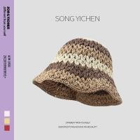 ราคา PING STUDIOS bucket hat หมวกบักเก็ต สายรุ้งถักหญ้า ผู้หญิงฤดูร้อนออกแดดหาดทรายหมวกปีกใหญ่ชาวประมง ins (20633492519)