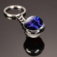 ราคา 12ราศีพวงกุญแจราศีกุมภ์ราศีมีนราศีเมษราศีพฤษราศีเมถุนมะเร็ง Leo Virgo Libra กลุ่มดาวแมงป่องลูกบอลแก้วพวงกุญแจ (20816388326)