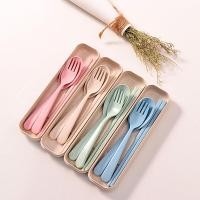 ราคา ชุดช้อนส้อม ตะเกรียบ ทำจากวัสดุธรรมชาติ พร้อมกล่องใส่ พกพาสะดวก (3710966912)