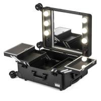 ราคา กล่องใส่เครื่องสำอางมืออาชีพพร้อมไฟ22นิ้วกล่องใส่อุปกรณ์แต่งหน้าแบบมีล้อลากสำหรับช่างแต่งหน้าโดยเฉพาะเครื่องสำอางค์แบบมีกระจกหลายชั้นคุณภาพสูง (6766708073)