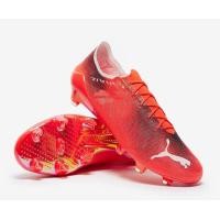 ราคา ของแท้อย่างเป็นทางการ Puma Ultra SL X RIMAC FG สีแดง Mens รองเท้าฟุตซอล The Same Style In The Mall Football Boots With a box (17237811360)